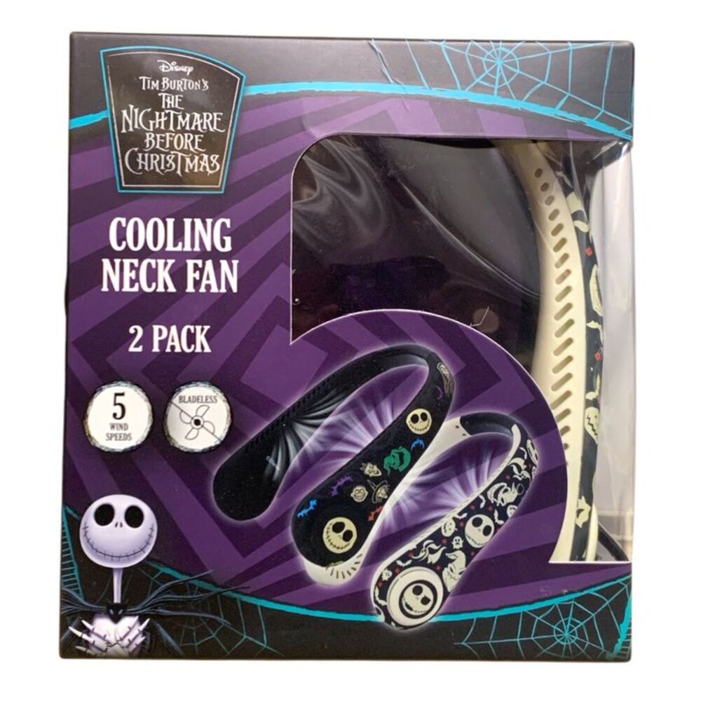 Tim Burton's The Nightmare Before Christmas - Disney Cooling Neck Fan 2-Pack, Bl